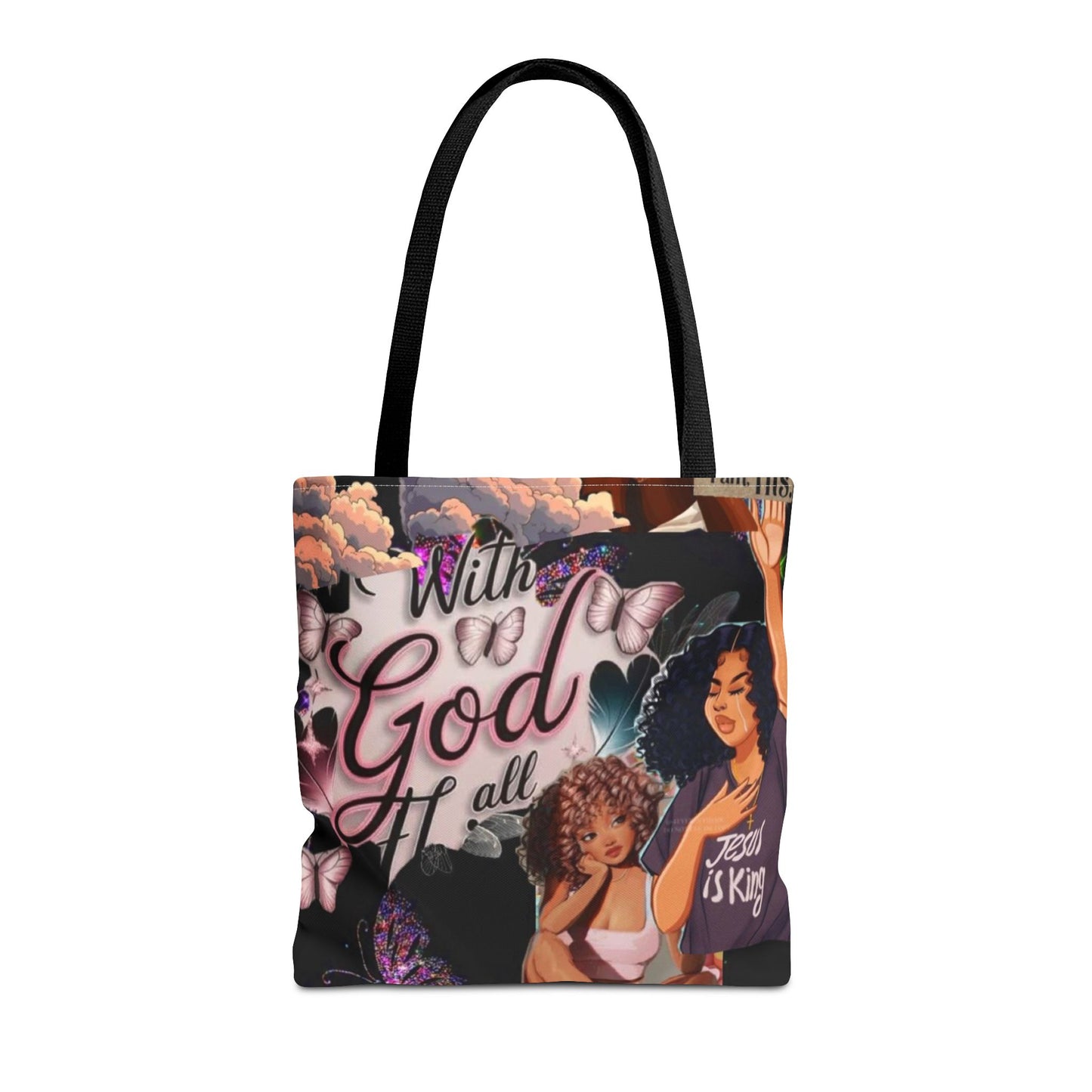 Inspirational Tote Bag - 'With God All Things Are Possible'