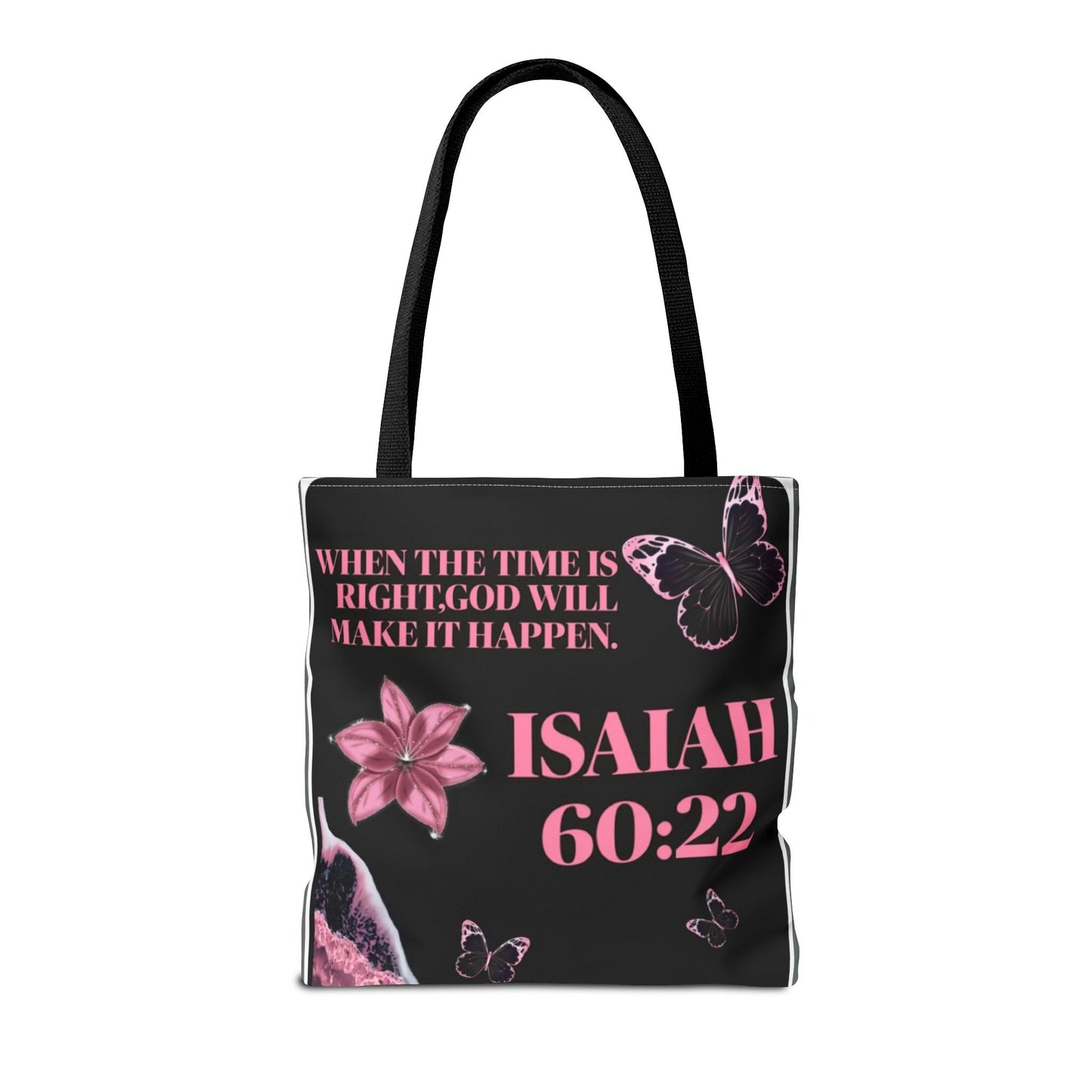 Inspirational Tote Bag with Isaiah 60:22 Design
