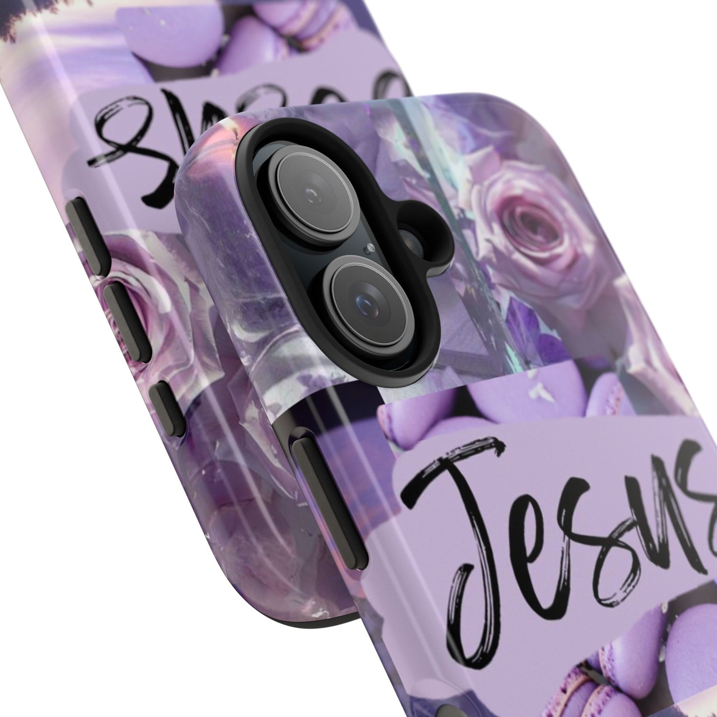 Jesus first phone case lavender floral faith design