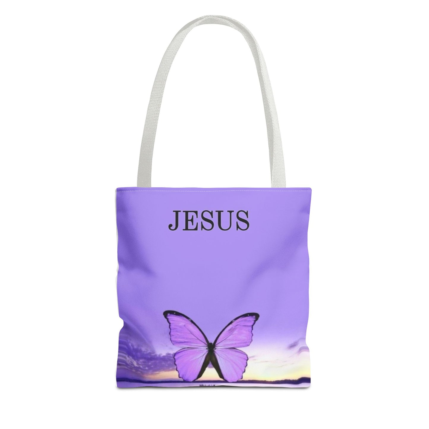 Inspirational Butterfly Tote Bag - Jesus Design