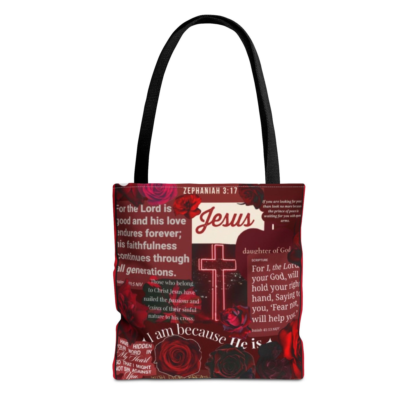 Faith-Inspired Tote Bag with Bible Verses