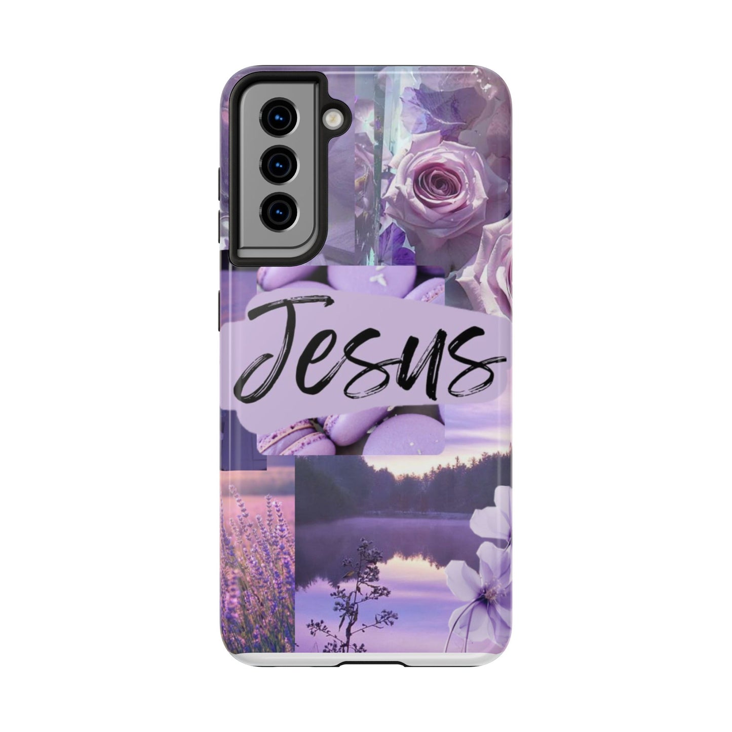 Jesus first phone case lavender floral faith design