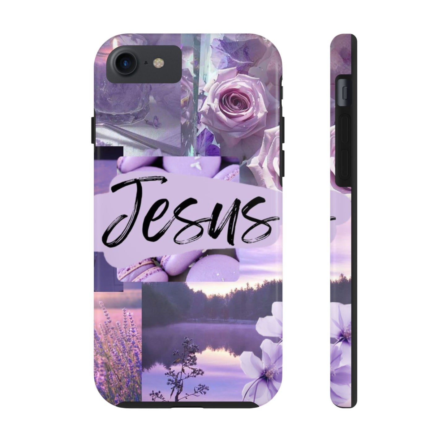 Jesus first phone case lavender floral faith design
