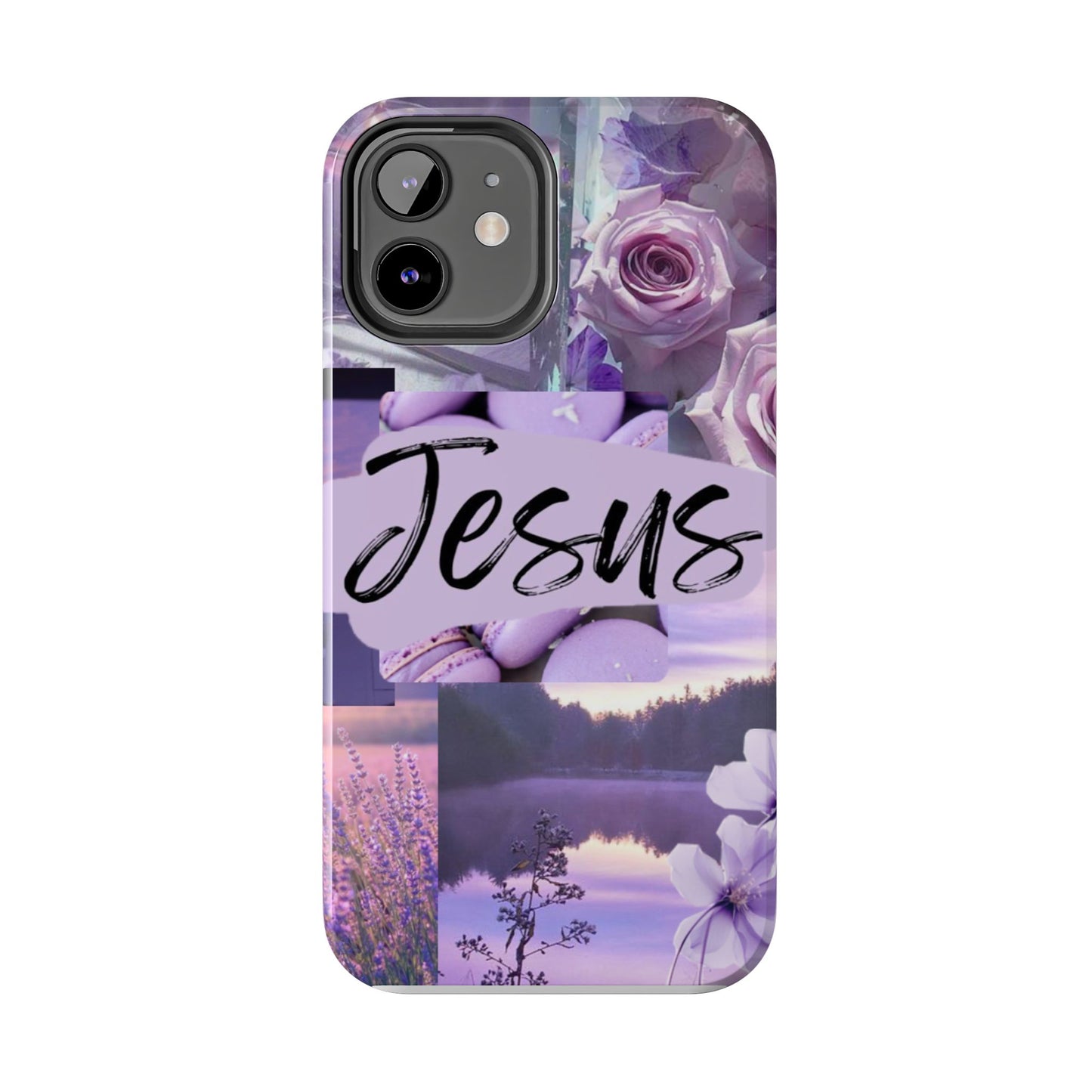 Jesus first phone case lavender floral faith design