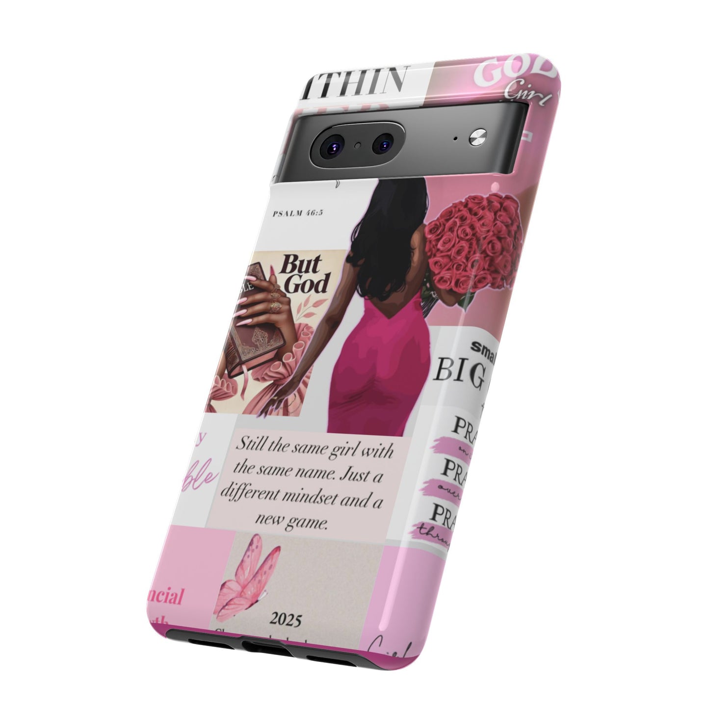 Same girl new game glow up with God phone case