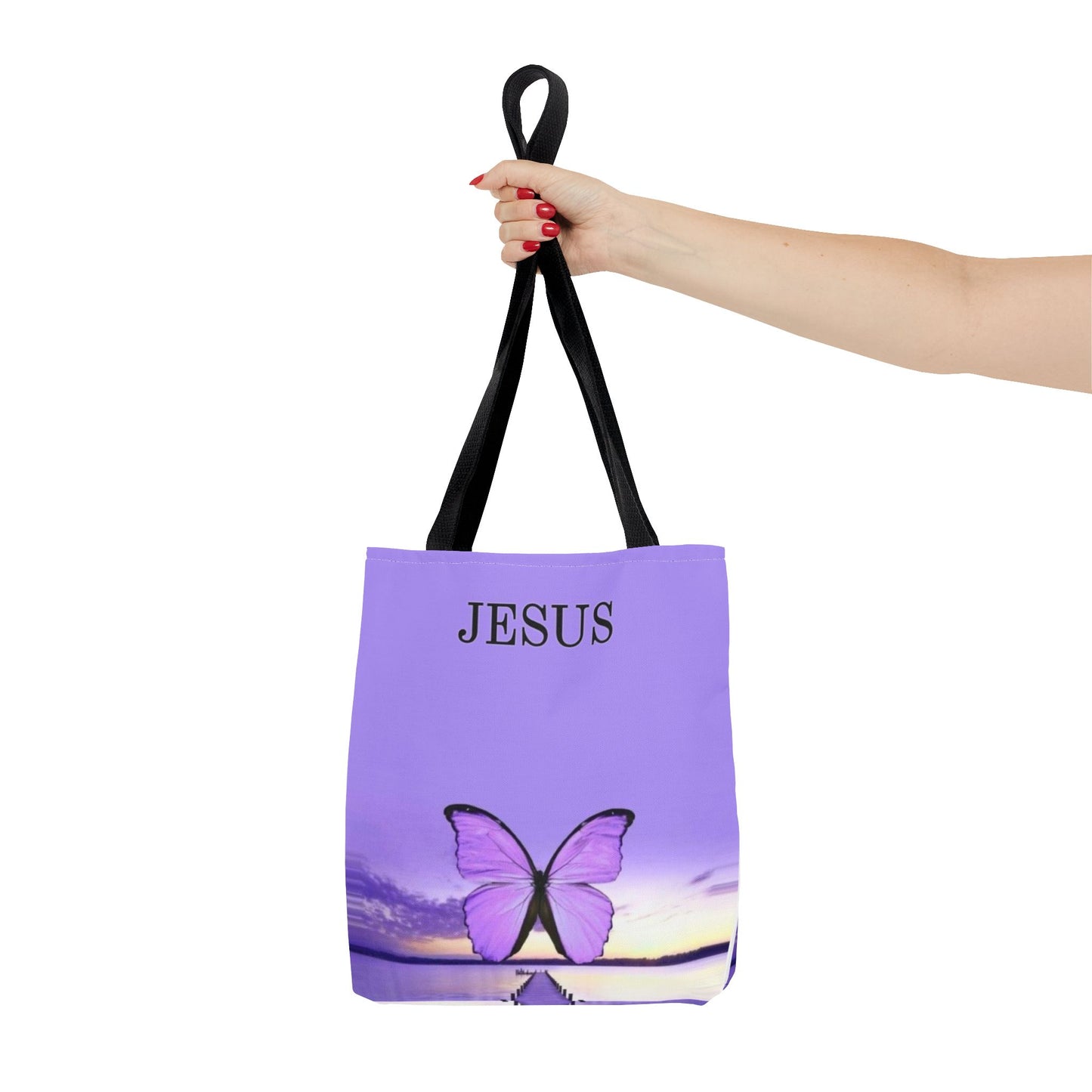 Inspirational Butterfly Tote Bag - Jesus Design