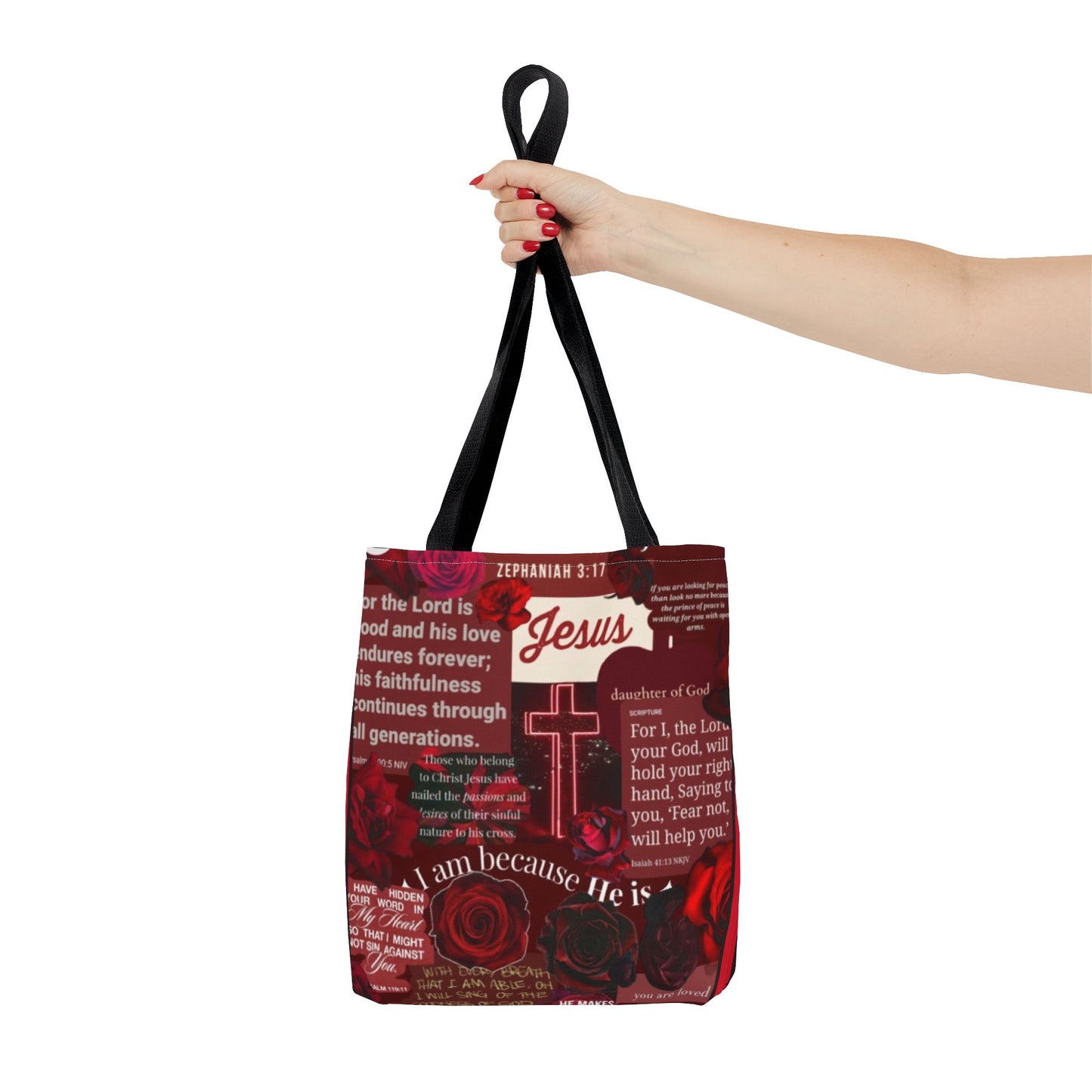 Faith-Inspired Tote Bag with Bible Verses