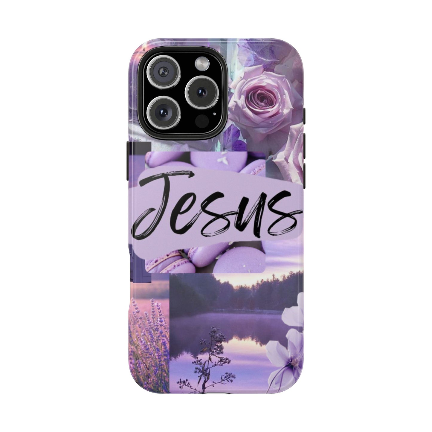 Jesus first phone case lavender floral faith design