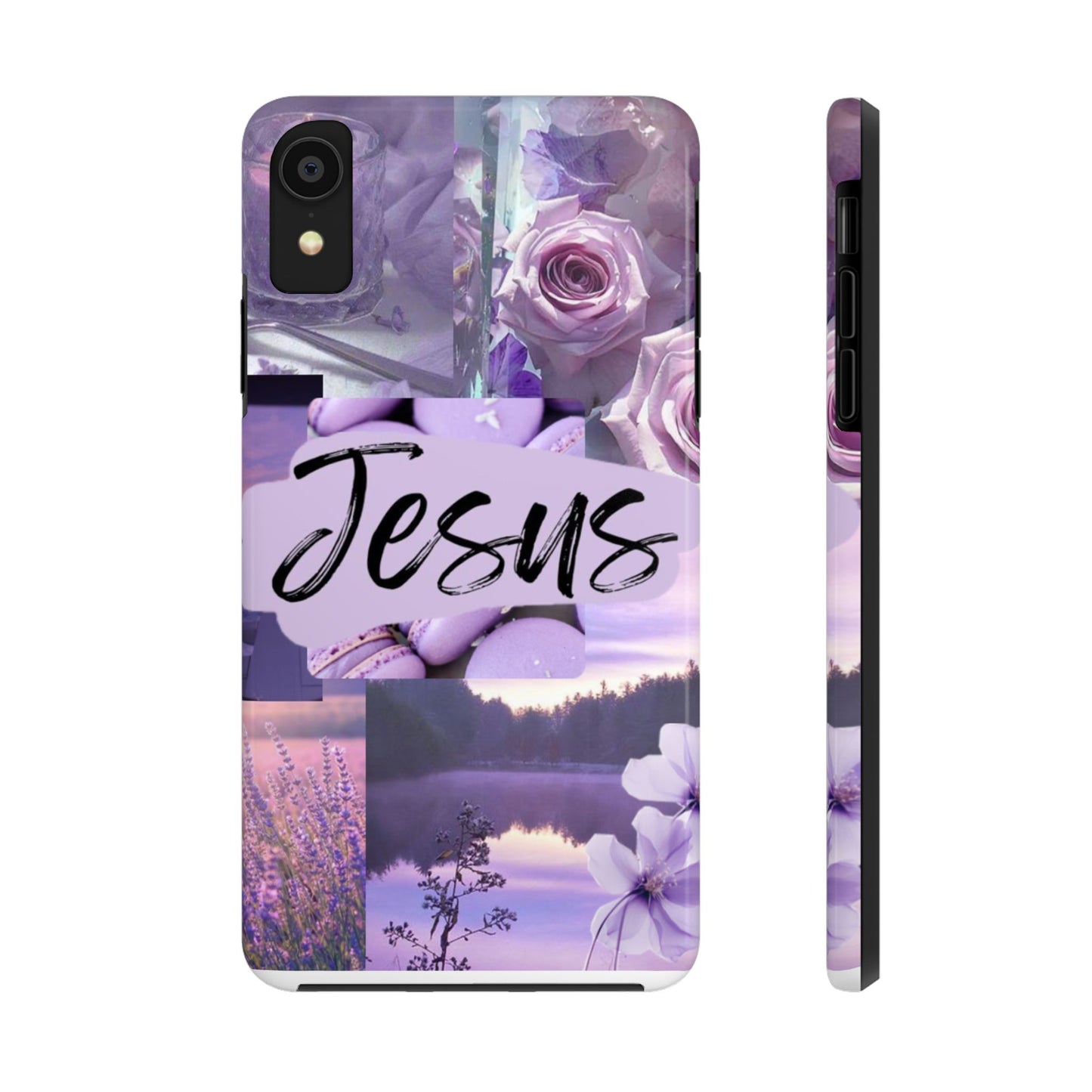 Jesus first phone case lavender floral faith design