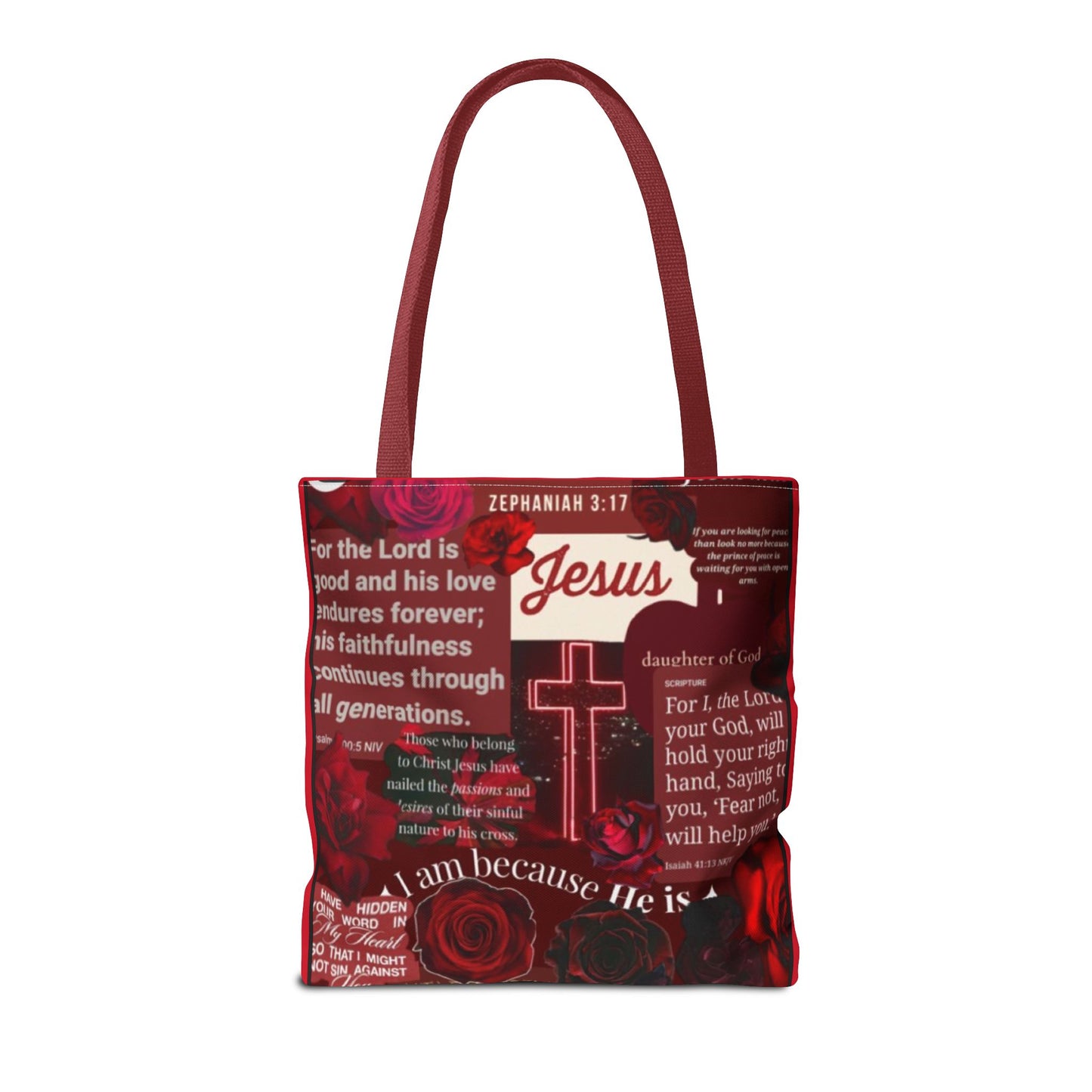 Faith-Inspired Tote Bag with Bible Verses