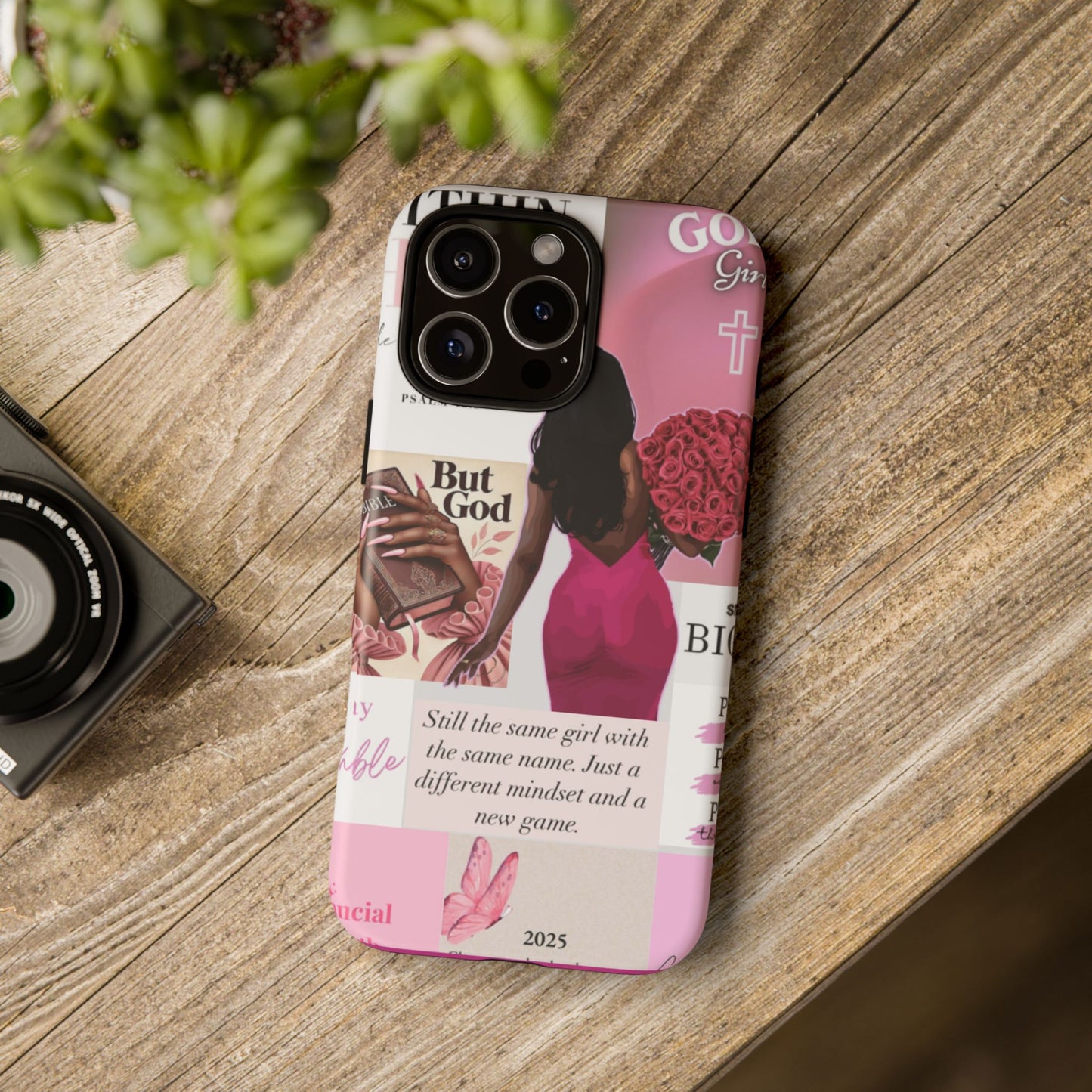 Same girl new game glow up with God phone case