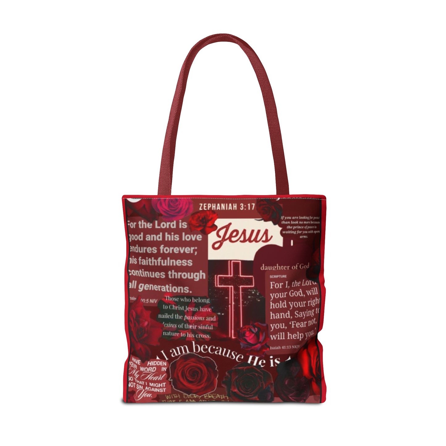 Faith-Inspired Tote Bag with Bible Verses