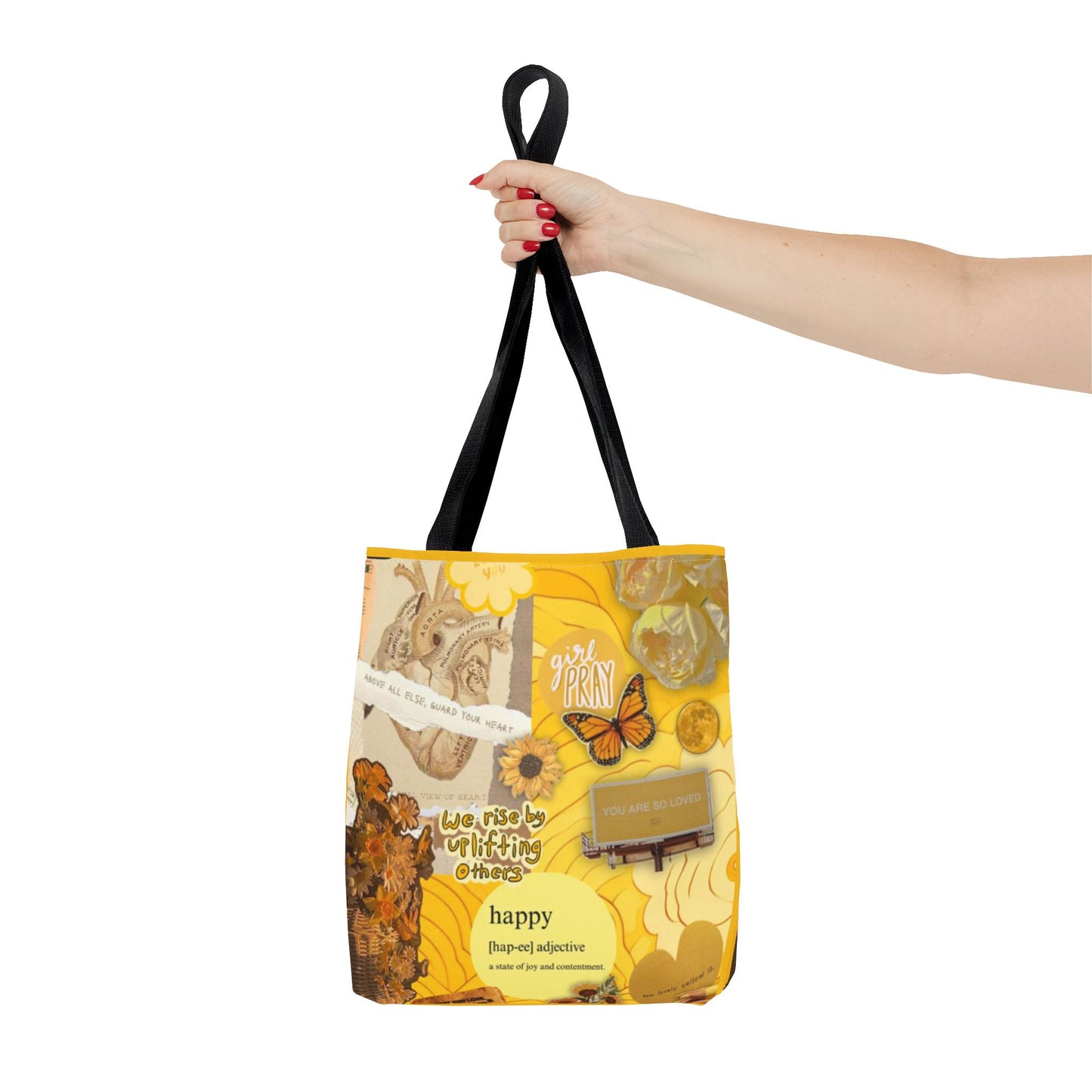 Happy Vibes Tote Bag - Cheerful Design for Everyday Use