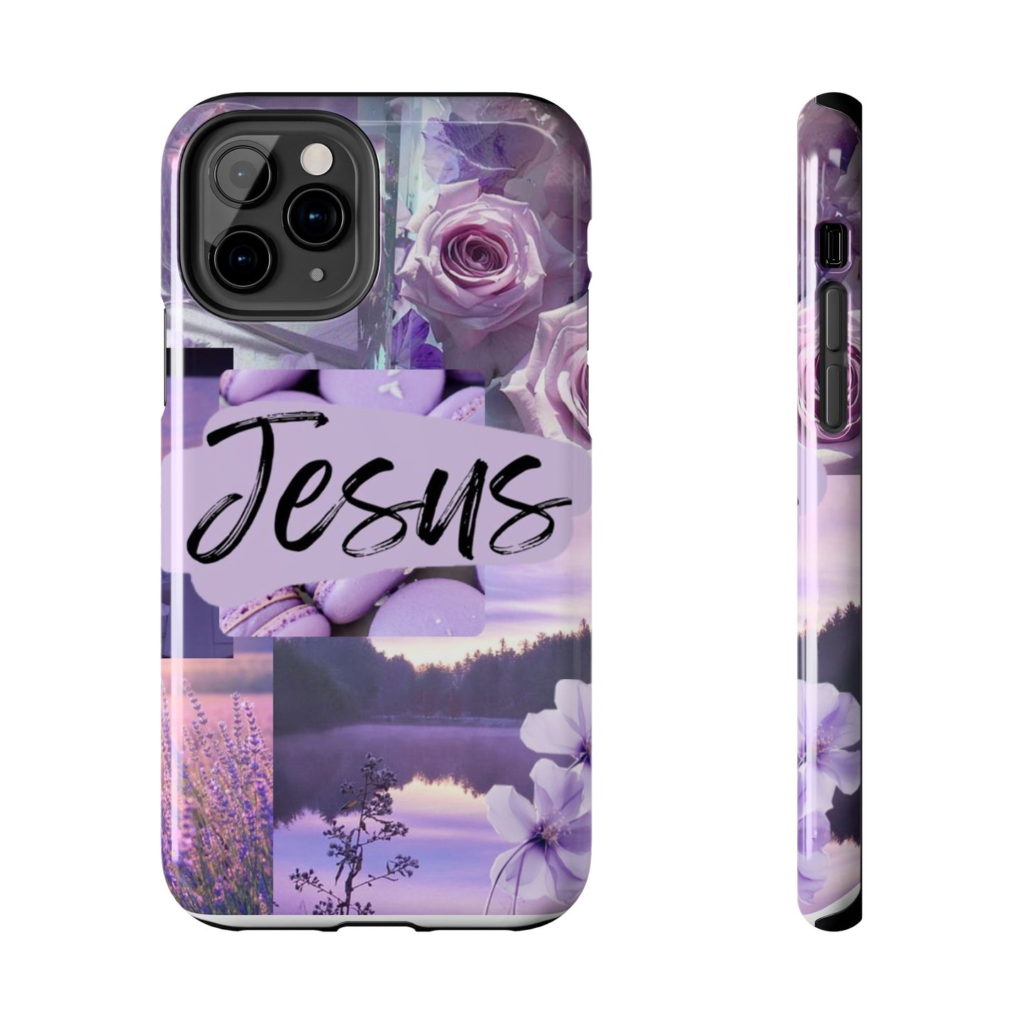 Jesus first phone case lavender floral faith design