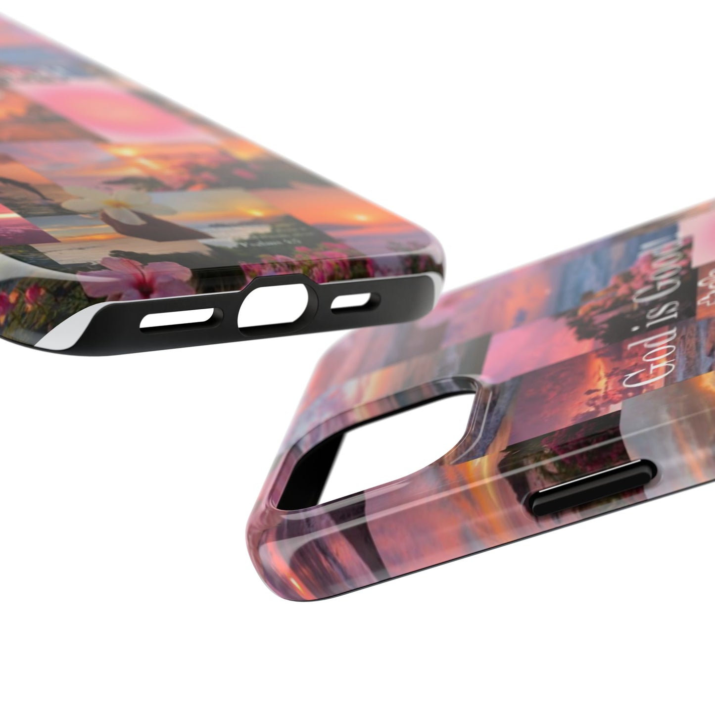 God is good phone case, peace, praise, and tropical faith