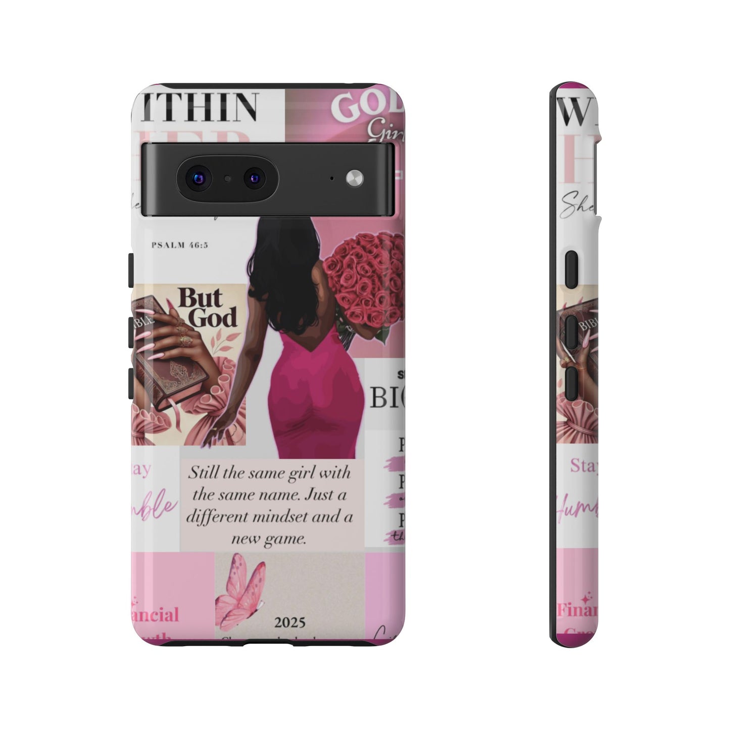 Same girl new game glow up with God phone case