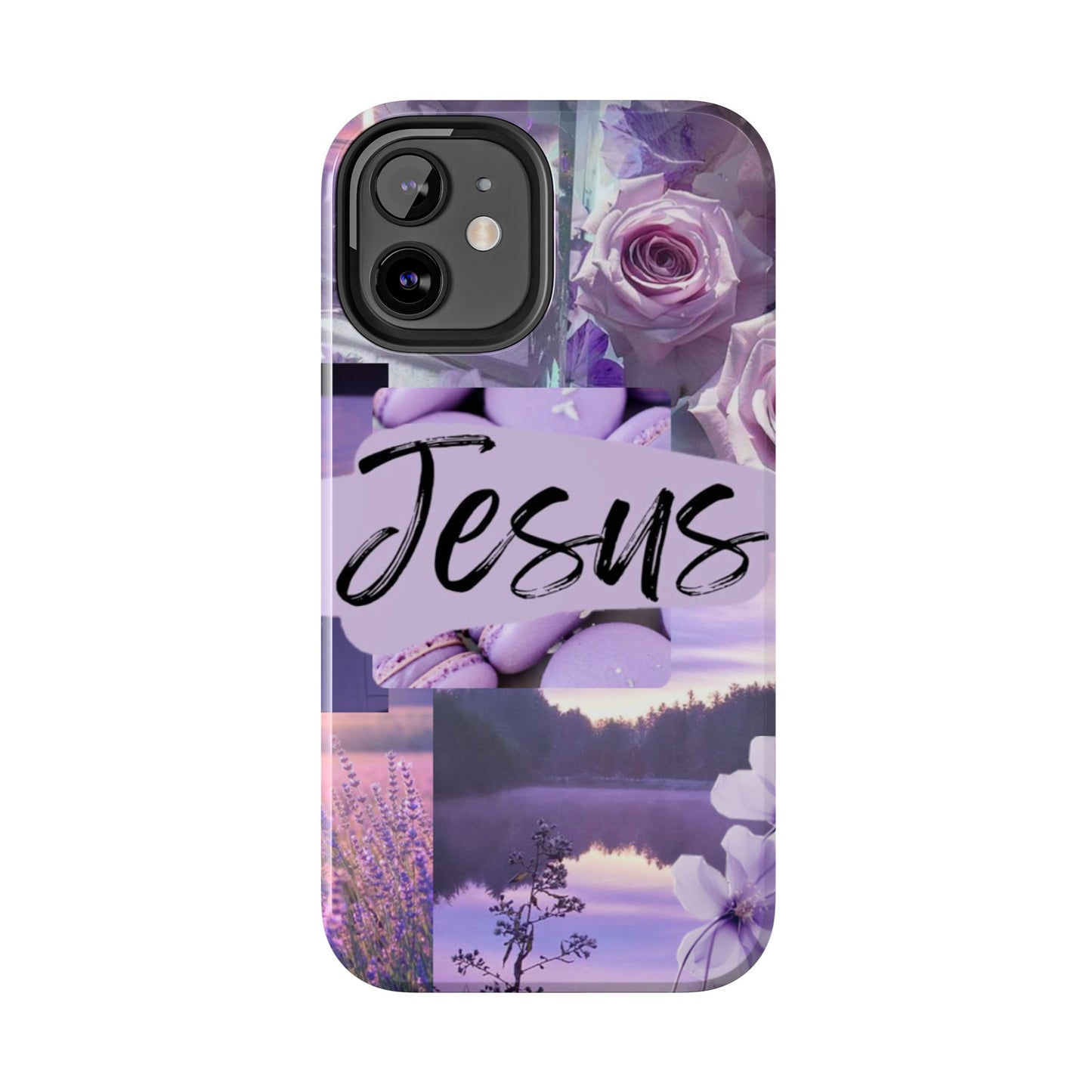 Jesus first phone case lavender floral faith design