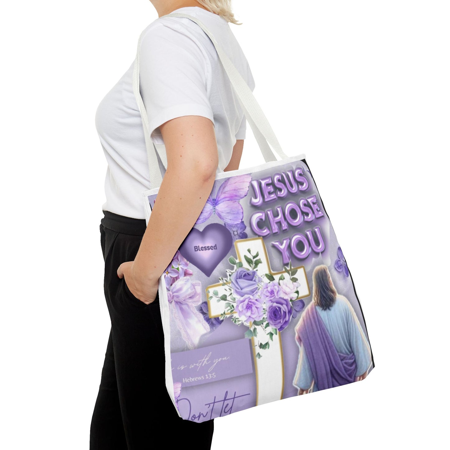 Faith-Inspired Tote Bag - "Jesus Chose You"