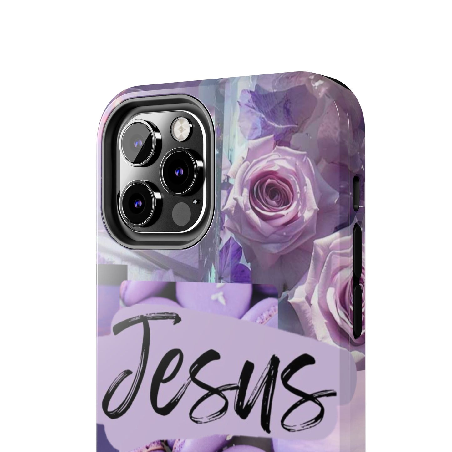 Jesus first phone case lavender floral faith design