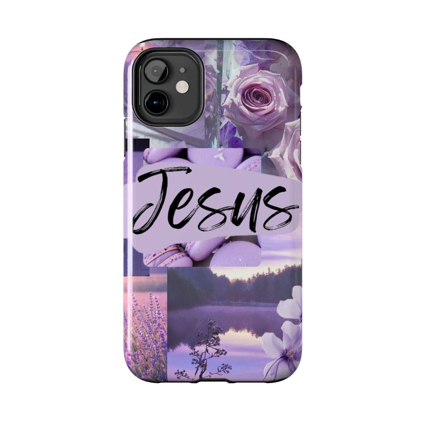 Jesus first phone case lavender floral faith design