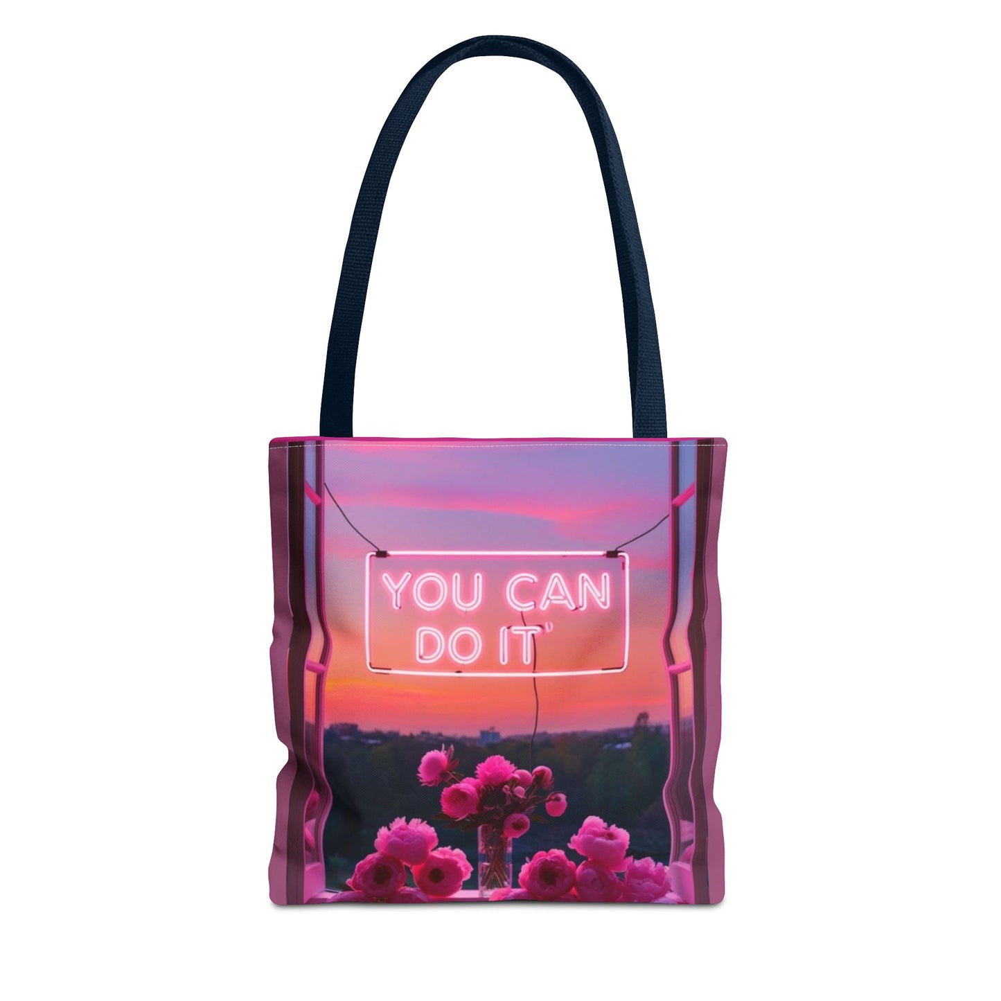 You can do it to faith, flowers, and  fierceness tote bag